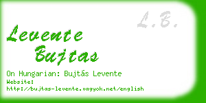 levente bujtas business card